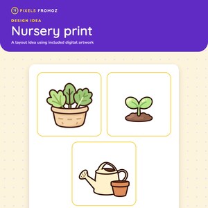 Herb Kitchen Garden Botanical Clip Art PNG, 20 Garden Designs image 5