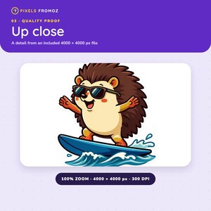 Hedgehogs Gone Wild - 20 Funny Kawaii Animal Clip Art Stickers image 8