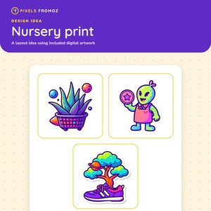 Imágenes prediseñadas PNG de una tienda de conveniencia intergaláctica de plantas de interior, 20 diseños cósmicos imagen 5