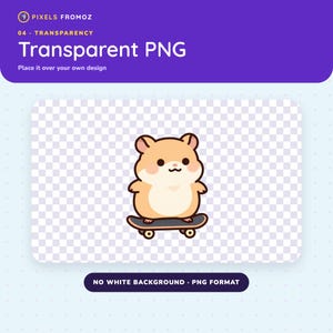 Imágenes prediseñadas PNG de mascotas divertidas, 20 perros, gatos, conejos y hámsteres (descarga digital) imagen 8