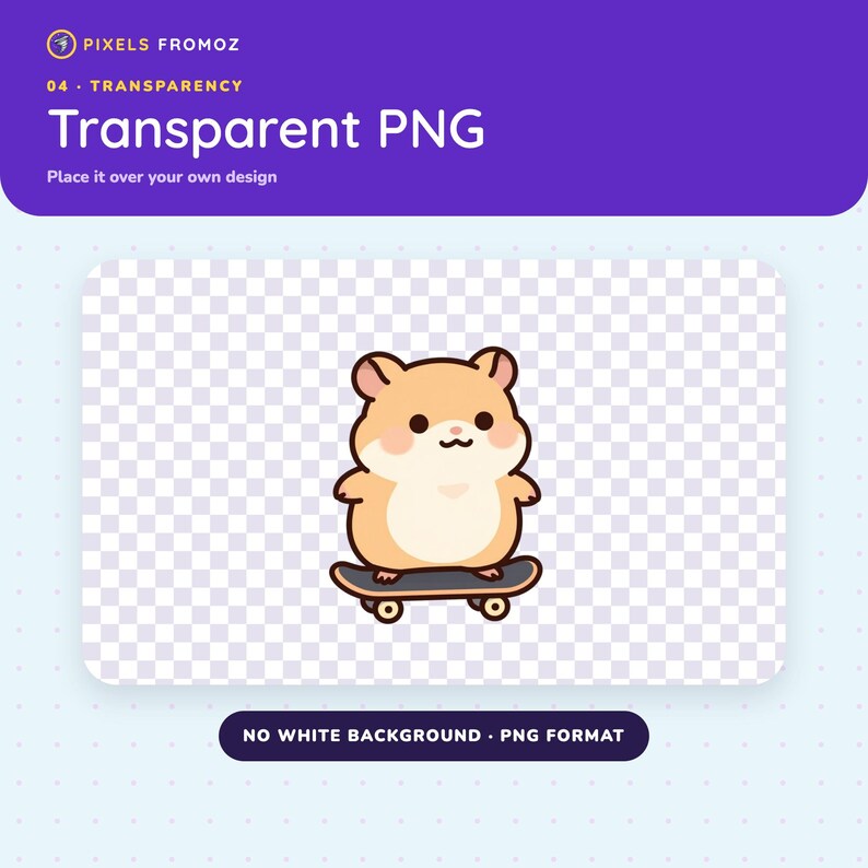 Imágenes prediseñadas PNG de mascotas divertidas, 20 perros, gatos, conejos y hámsteres (descarga digital) imagen 8