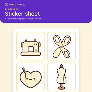 Sewing Craft Room Clip Art PNG, 20 Needlework Designs for Makers image 7
