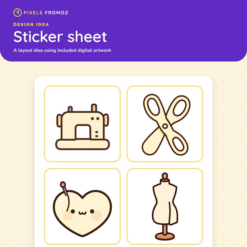 Sewing Craft Room Clip Art PNG, 20 Needlework Designs for Makers image 7