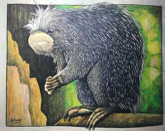 Porcupine, Animal, Wildlife, 11 by 14, Robert Mahosky, print