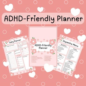 Agenda digitale 2026 per ADHD / Piani giornalieri e settimanali stampabili / Agenda per le funzioni esecutive / Download PDF immediato