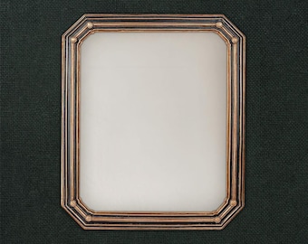 8x10 Black and Gold Trim Vintage Style Picture Frame + Found Paper Art