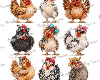 Sassy Chicken PNG | Funny Chicken Digital Download | Cute Chicken Lover Sublimation Design