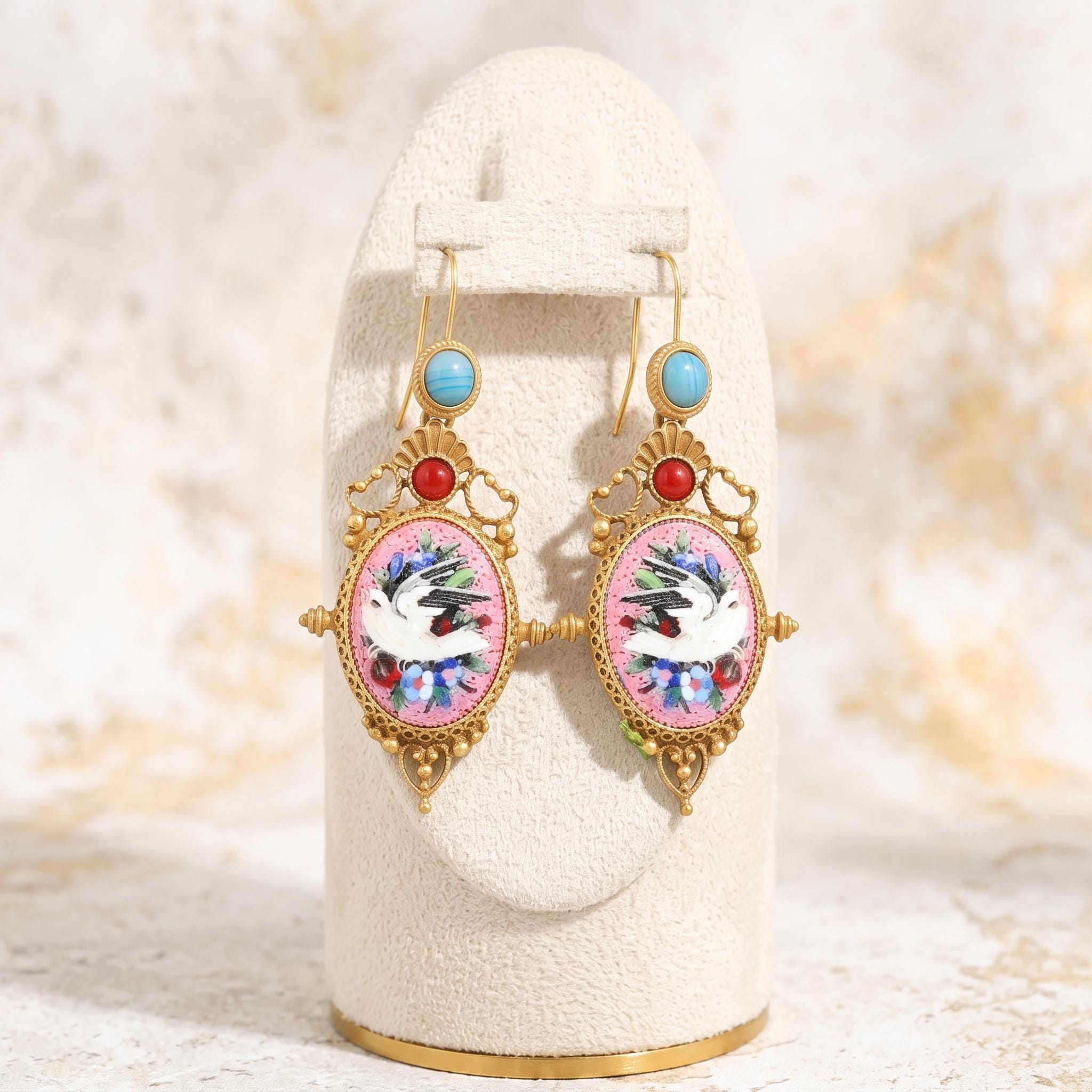 Antique micromosaic jewelry - Etsy 日本