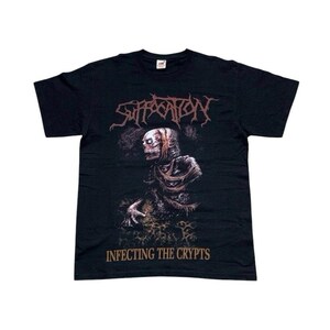 Camiseta vintage da banda de death metal Suffocation