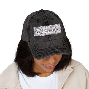 Gothic Emblem Patch Vintage Baseball Cap | Yami Tokyo Studio Washed Dad Hat | Harajuku V-Kei Dark Aesthetic