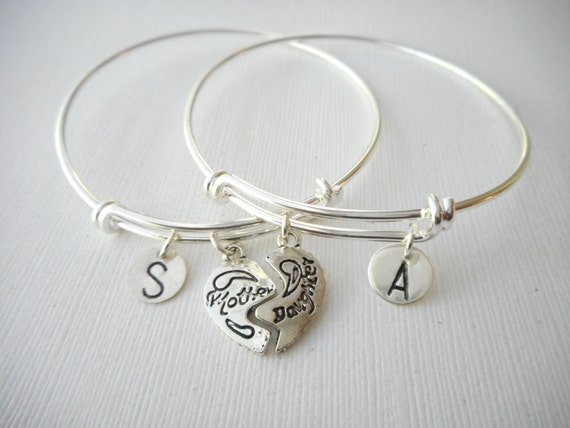 Bracelets Mère-Fille CheersLife - Set De 2 Bracelets Assortis - Acier Inoxydable Et Pierre - Cadeau Fête Des Mères/Anniversaire