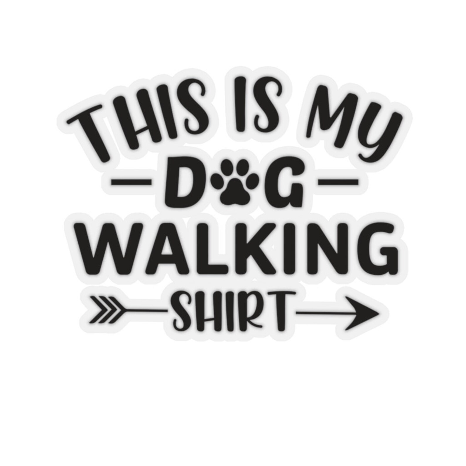 Dies ist mein Hund Walking Shirt Sticker | Etsy