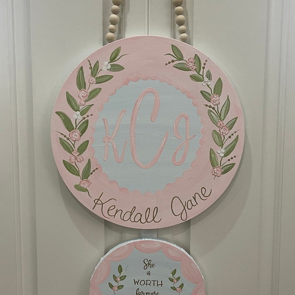 Baby Door Hanger Etsy