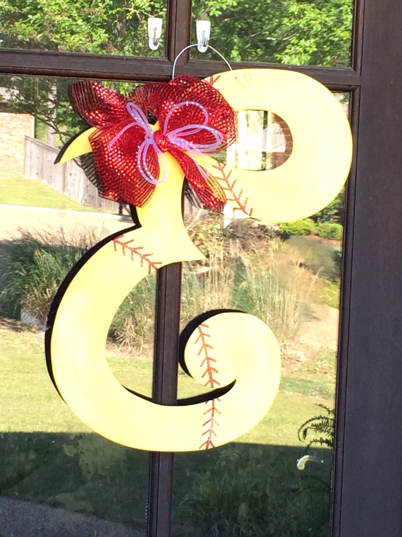 Softball Door Hanger E Etsy