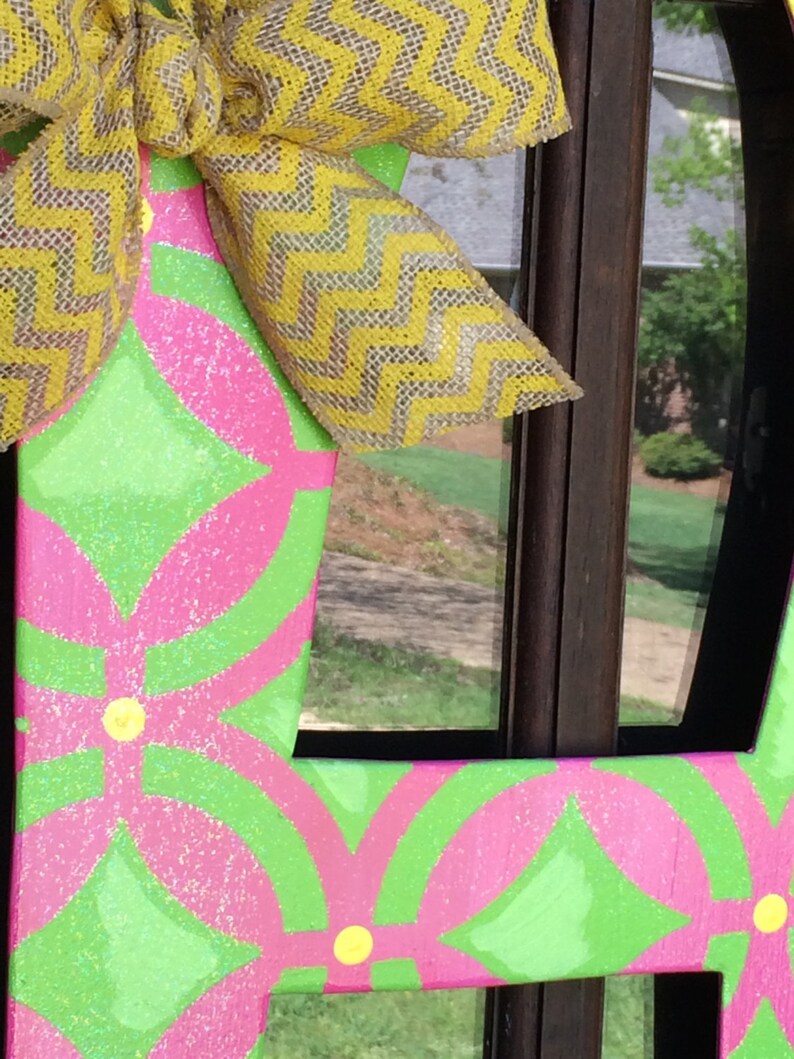 Wood Initial H Door Hanger Etsy