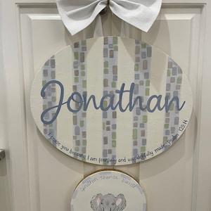 Elephant Baby Door Hanger