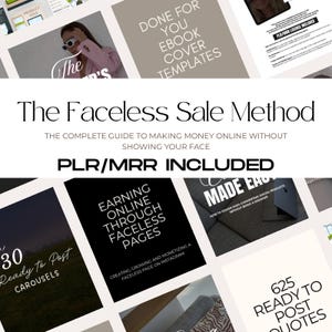 Faceless Selling Method Course | Digital Marketing MRR Guide | How to Sell Digital Products Without Showing Your Face | Side Hustle Guide