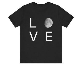 Love Moon Illustration Tee | Unisex Crescent Moon T-shirt