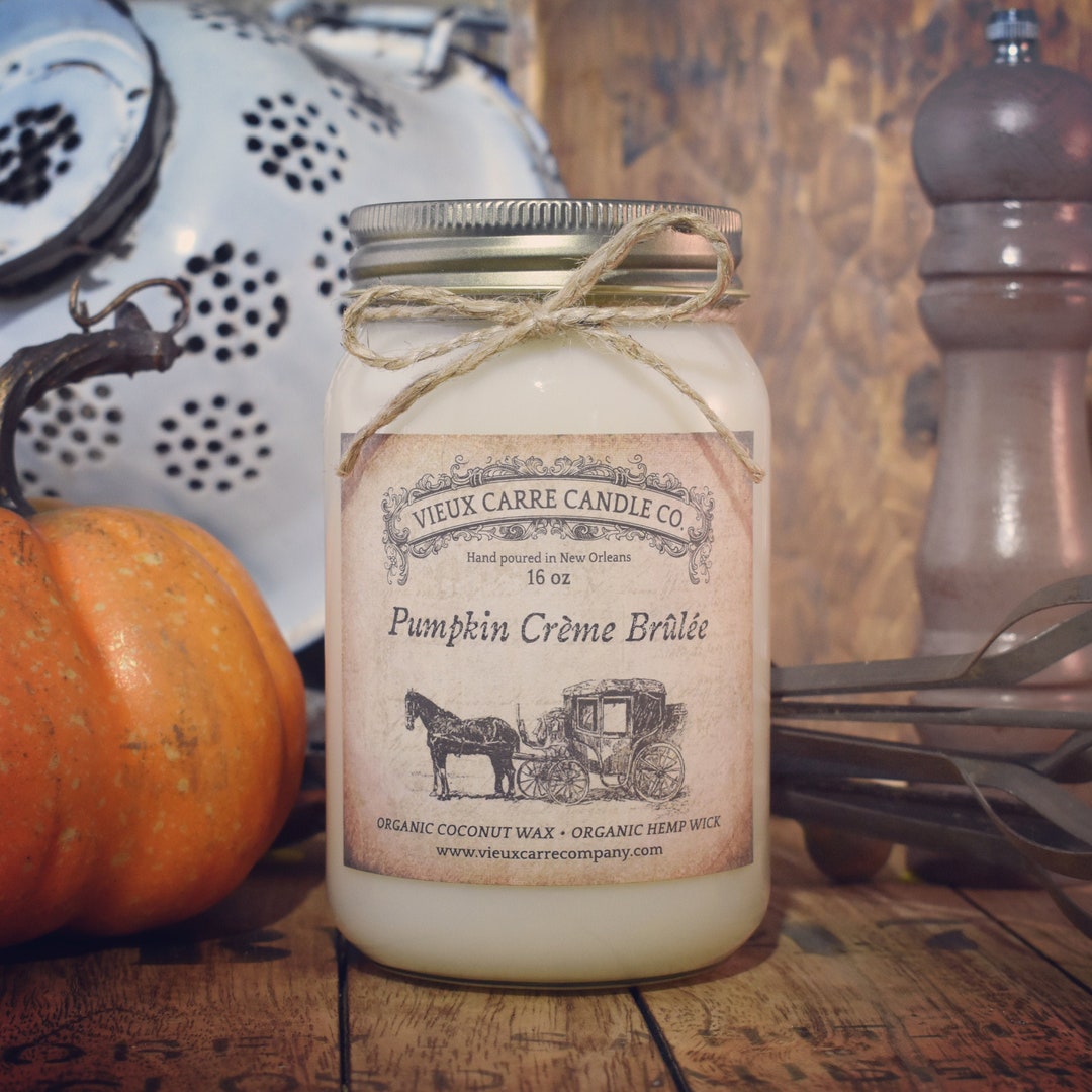 Pumpkin Creme Brulee New Orleans Organic Coconut Wax Candle Pumpkin