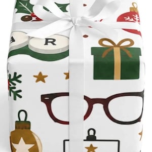 Optometrist Christmas Wrapping Paper, Eye Doctor Gift Wrap, Optometry Wrapping Paper Roll, Optician Holiday Gift Wrap, Eye Chart Christmas