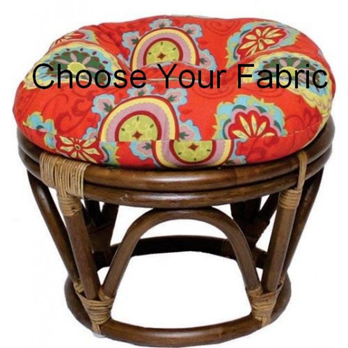 Papasan Ottoman Cushion Ottoman Cushion Footstool Cushion Etsy