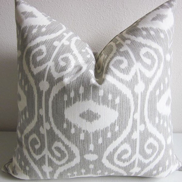 Bali Ikat Pillow Cover Ethnic Pillow Cover Tribal Pillow Gray Pillow Grey Pillow Bohemian Pillow Home Decor Decorative Pillow Treasury