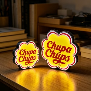 Chupa Chups Lightbox | Retro snoep LED-lamp | Pop Art kamerdecoratie
