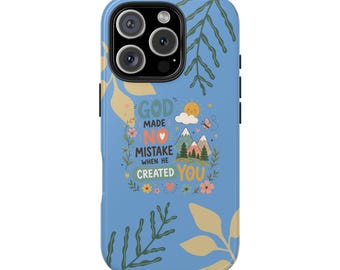 Christian Bible Verse Phone Case | God Made No Mistake iPhone Case