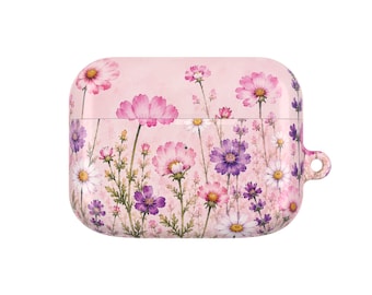 Pastel Wildflower AirPods Case | Pink Floral Botanical Cover