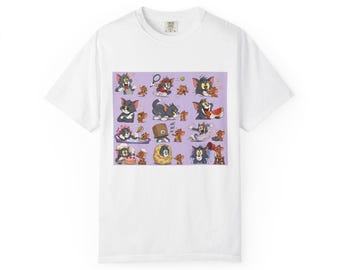 Funny Tom & Jerry Cartoon T-Shirt | Cute Vintage Comic Tee | Funny Gift for Cartoon Fans