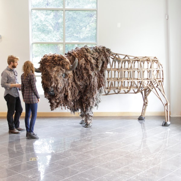 American Bison sculpture life sized original fine art