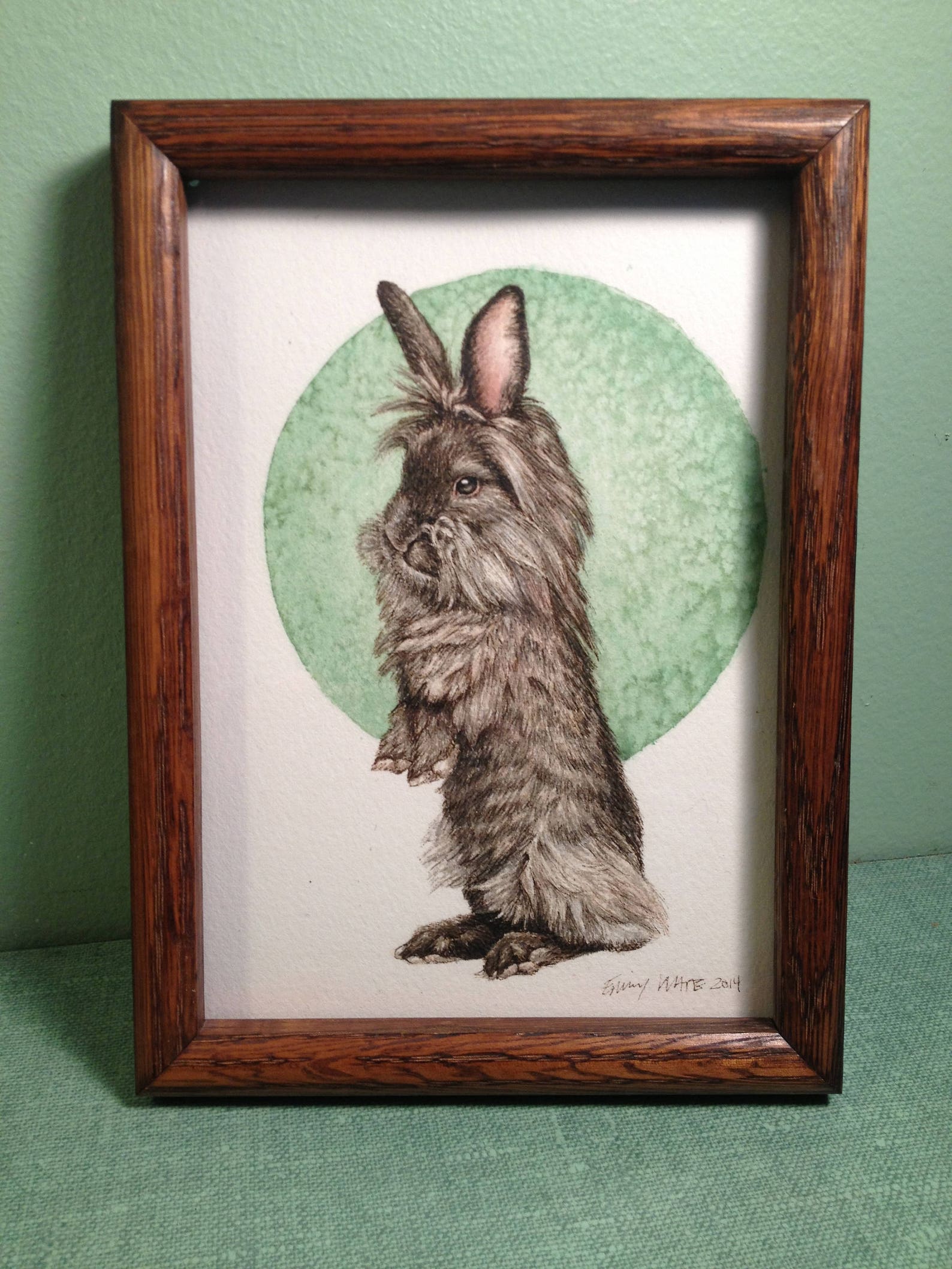 Lionshead Rabbit Print of Original Art 5 X 7 - Etsy