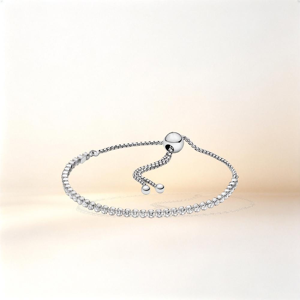 Pandora sparkling slider tennis bracelet - Etsy 日本