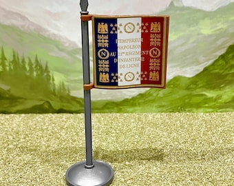 Drapeau du 21e régiment d'infanterie français (guerres napoléoniennes) LEGO* par Brick Flags. Fabriqué en Angleterre.