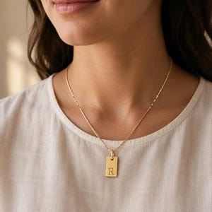 Gepersonaliseerde initialenketting, hanger met initialen op maat, initialenketting, kerstcadeau voor vrouw, dochter, moeder, zus of beste vriendin.