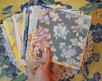 HUGE Destash of Vintage Wrapping Paper Swatches - Mixed Lot Contains Repeats 70+ Pcs - FREE US Shipping