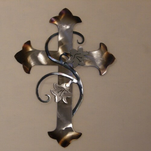 Metal Wall Cross With Cutout Jesus Etsy UK
