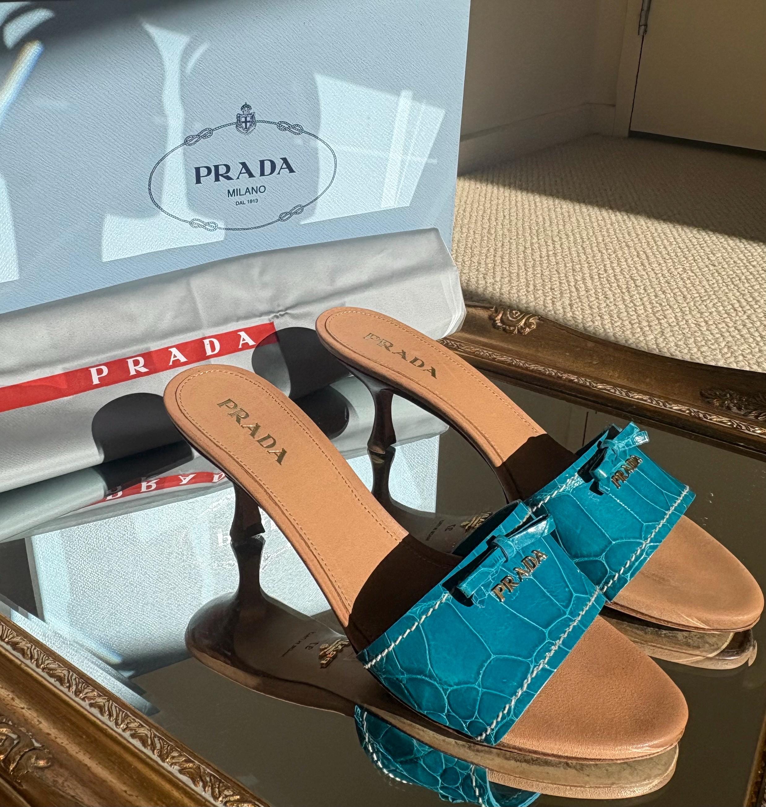 Prada Vintage Mules - Etsy