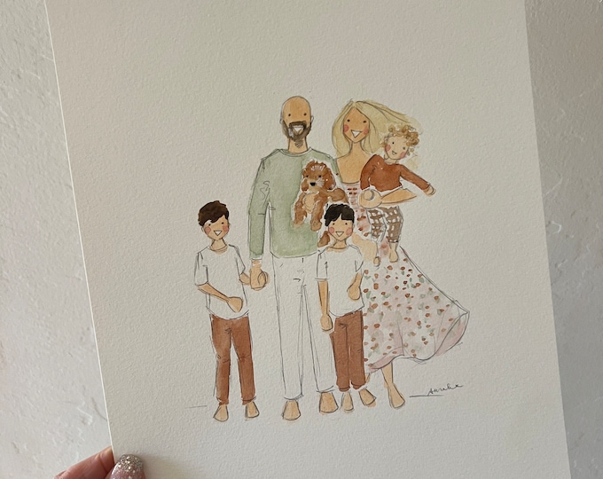 Custom watercolor portrait