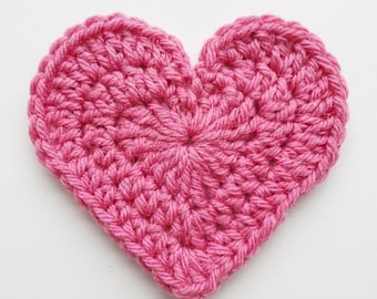 Beginner Crochet Heart Pattern, Easy DK Yarn Tutorial (PDF)