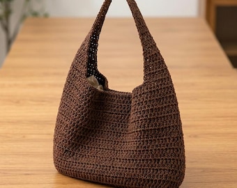 Beginner Crochet Tote Bag Pattern, Easy Shoulder Purse (PDF)