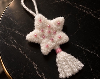 Fork Yarn Pom Pom Heart Ornament Pattern | Beginner DIY Craft Tutorial (Digital Download)