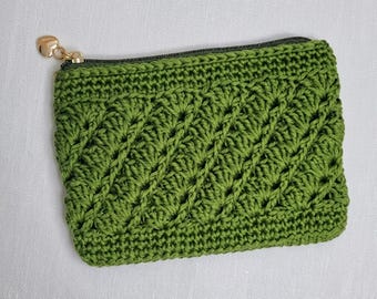 Twisted Post Crochet Coin Purse Pattern, Textured Zipper Pouch (Digital Download)