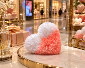 Fluffy Yarn Heart Pattern | Fork Pom Pom Technique (Digital Download)
