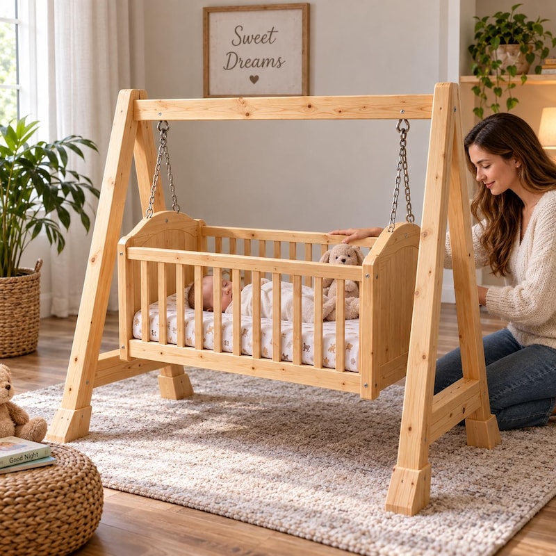 Wood Baby Cradle Plan - Etsy