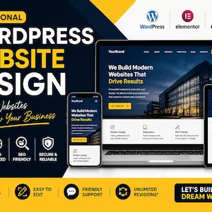 Professional WordPress Website Design | Elementor Expert, Business Ecommerce (3-5 Pages)