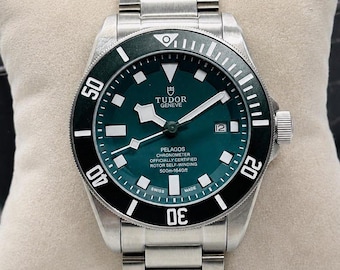 Vintage Pre owned Tudor green dial Automatic Swiss Luxury Men’s Watch,