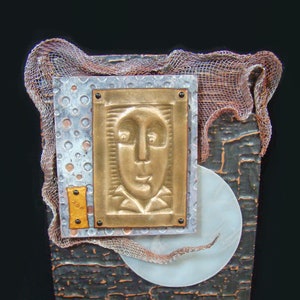 Small Mixed Media Enamel Wall Art--&quot;POP&quot;