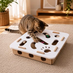 Cat Scratching Pad Sisal Interactive Toy Furniture Protector for Indoor Cats Kitten Exercise