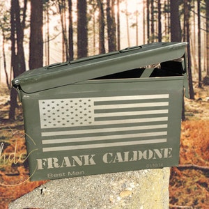 Personalized Ammo Can/Groomsman Gifts/Best Man Gifts/Hunter Ammo Box/Ammunition Can/Ammunition Case/Groomsman Set/Groomsman Gift/ image 3